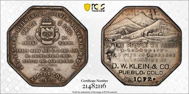1901 Lesher $ HK-794 D.W. Klein & Co. XF45