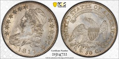 1817/3 50C AU58