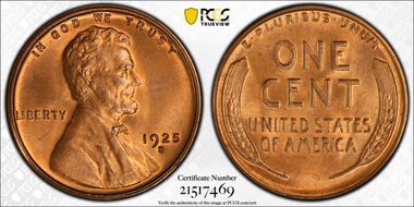 1925-S 1C MS65RD