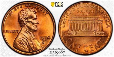 1974-S 1C MS66RD