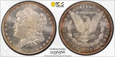 1878 7/8TF $1 VAM 43 Doubled Legs Weak 7/0 MS65PL