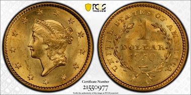 1850 G$1 MS65