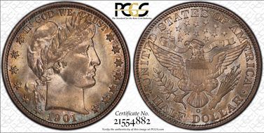 1901-O 50C MS66+