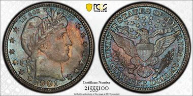 1901 25C MS66+