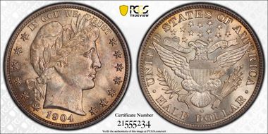 1904-O 50C MS65+