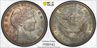 1907 50C MS66