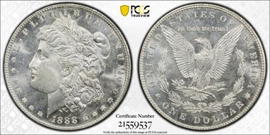 1888 $1 MS65PL