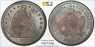1869 $1 MS66