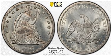 1865 $1 MS65