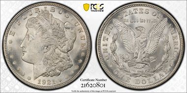 1921 $1 Morgan MS66