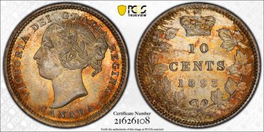 1893 10C Flat Top 3 OT5 MS67