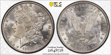 1888-O $1 VAM 9, Doubled Arrows MS65