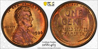 1936 1C Doubled Die Obverse, Type 2 MS65RB