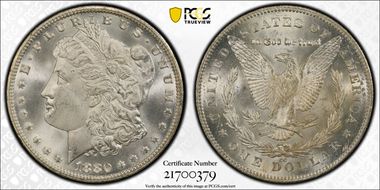 1880/79-CC $1 Reverse of 1878 MS66+