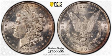 1878 7TF $1 Reverse of 1879 MS64