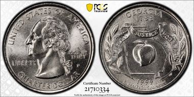 1999-P 25C Georgia MS67