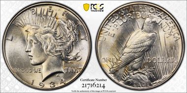 1934 $1 MS64