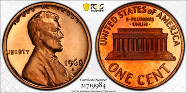 1968-S 1C PR69DCAM
