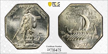 1925 AR Medal Norse American, Thick MS64