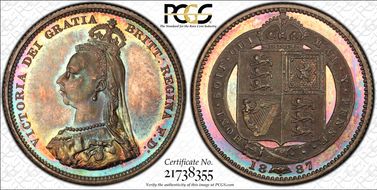 1887 Shil S-3926 Jubilee Head PR65