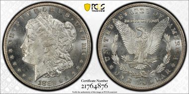 1882-CC $1 VAM 2A Clashed Die MS65PL