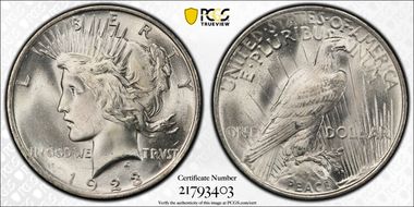 1923 $1 MS65+