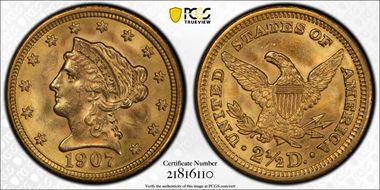 1907 $2.50 MS64