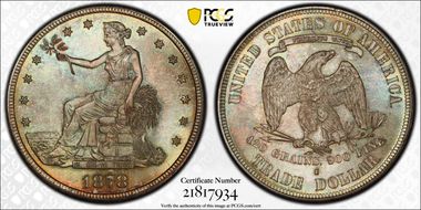 1878-S T$1 Trade MS68