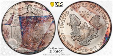 2002 $1 Silver Eagle MS66