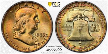 1959 50C DDR, FS-801 MS66+ FBL