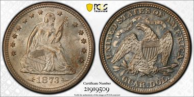 1873 25C Arrows AU58