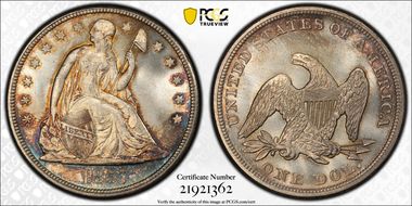 1857 $1 MS65+