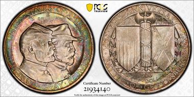 1936 50C Gettysburg MS67+
