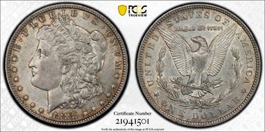 1888-O $1 Doubled Die Obverse AU55