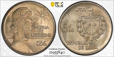 1936 Peso ABC KM-22 MS63