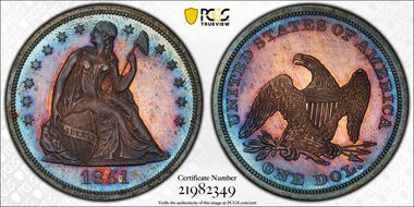 1851 $1 Restrike PR65+