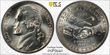 2004-P 5C Peace Medal MS68