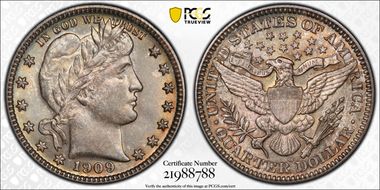 1909-O 25C MS65