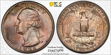 1936-S 25C MS66