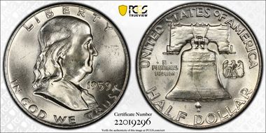1959 50C "Goiter" FS-402 MS65FBL