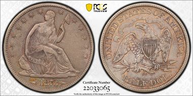 1873-CC 50C WB-4, Small CC XF40