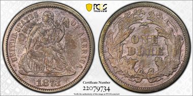 1873 10C Open 3, F-102a AU50