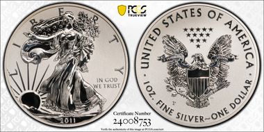 2011-P $1 Silver Eagle Rev PR 25th Anniversary Set First Strike PR70