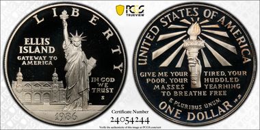 1986-S $1 Statue Of Liberty PR70DCAM