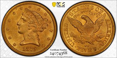 1879-CC $5 MS62
