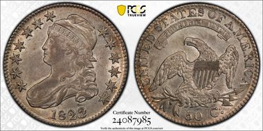 1823 50C Patched 3 AU53