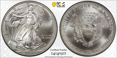 2003 $1 Silver Eagle MS70