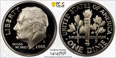 2006-S 10C Silver PR70DCAM
