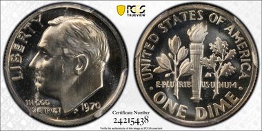 1970 10C No S PR67CAM