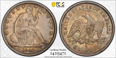 1840-O 50C WB-1 AU53